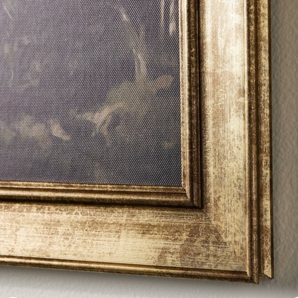 STUDIO MCGEE NEW moody trees framed wall canvas board -16x12 - Picture 3 of 5